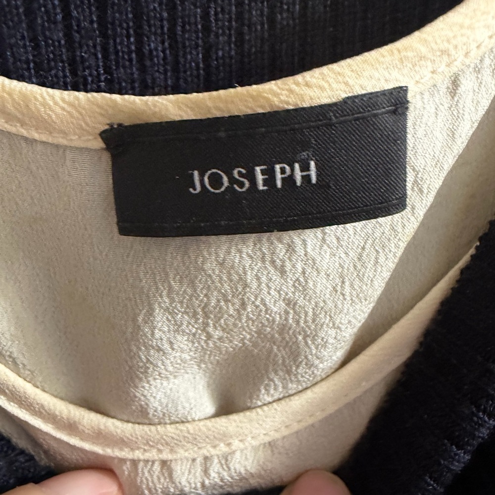 Joseph Cream and Black Textured Top - Picture 3 of 3